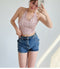 Back Heart Shape Pocket Shorts