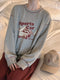 Vintage Loose Fit Sweatshirt Top