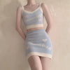 Slim Fit Knitted Vest & Skirt Set