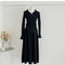 Cozy Knit Full Button Shirt + Long Skirt 2pcs Set