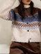 Vintage Fair Isle Knit Cardigan