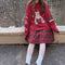 Cute Vintage Red Loose Fit Sweater