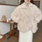 Pearl Button Fuzzy Coat