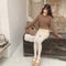 Cute Horn Toggle Button Sweater