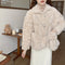 Pearl Button Fuzzy Coat