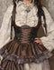 Gothic Punk Lace Up Waist 3pcs Dress