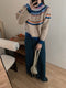 Fair Isle Knit Pullover Top