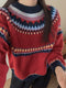 Fair Isle Knit Pullover Top