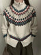 Vintage Fair Isle Knit Zipped Top