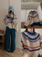 Fair Isle Knit Pullover Top