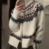 Vintage Fair Isle Knit Zipped Top