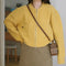 Warm Double Pocket Knit Top