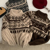 Fair Isle Knit Pullover Top