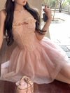 Sweet Off Shoulder Puffy Dress