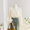 Stand Collar Lace Shirt