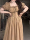 Vintage Chiffon Square Neck Fairy Dress