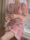 Package Hip Chiffon Floral Dress