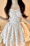 Floral Slim Waist Pincess Dress