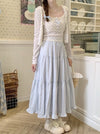 Sweet High Waist Long Skirt