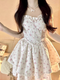 Floral Slim Waist Pincess Dress