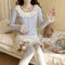 Romantic Frilled Collar Shirt