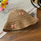 Little Bow Bucket Straw Hat