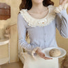 Romantic Frilled Collar Shirt