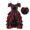 Gothic Rococo Cake Hem Dress (Brooch Included)