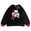 Cute Bear Round Collar Sweatshirt