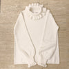 Frilled Collar Solid Sweater