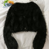 Coquette Solid Color Fuzzy Coat