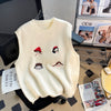 Princess Embroidered Knit Vest