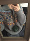 Fair Isle Knit  Full Buttoned Top