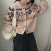 Fair Isle KnitFull Buttoned Top