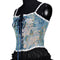 Vintage Jacquard Lace Up Vest