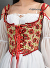 Vintage Red Painting Boned Bustier