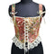 Vintage Jacquard Boned Lace Up Vest