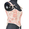 Retro Boned Jacquard Lace Up Vest