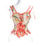 Tulip Jacquard Boned Lace Up Bustier